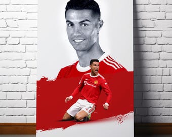 Cristiano Ronaldo CR7 Football Poster | Manchester United Soccer Legend Wall Art (Digital Download)