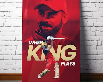 Virat Kohli RCB Poster: King Kohli IPL Wall Art (16x24 Digital Download)