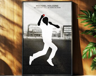 Michael Holding Cricket Poster | West Indies Fast Bowler Wall Art (Digital Download)
