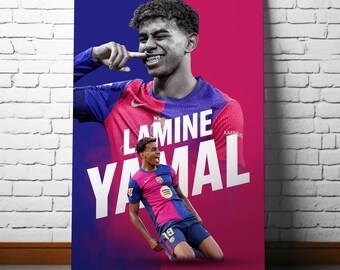 Lamine Yamal Barcelona Poster | Modern Football Sports Print (Digital Download)