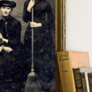 Vintage WITCHES Halloween Art Print, Antique Real Witch Photograph, Moody Witchcore Witchy Dark Academia Gothic Magic Wicca Poster