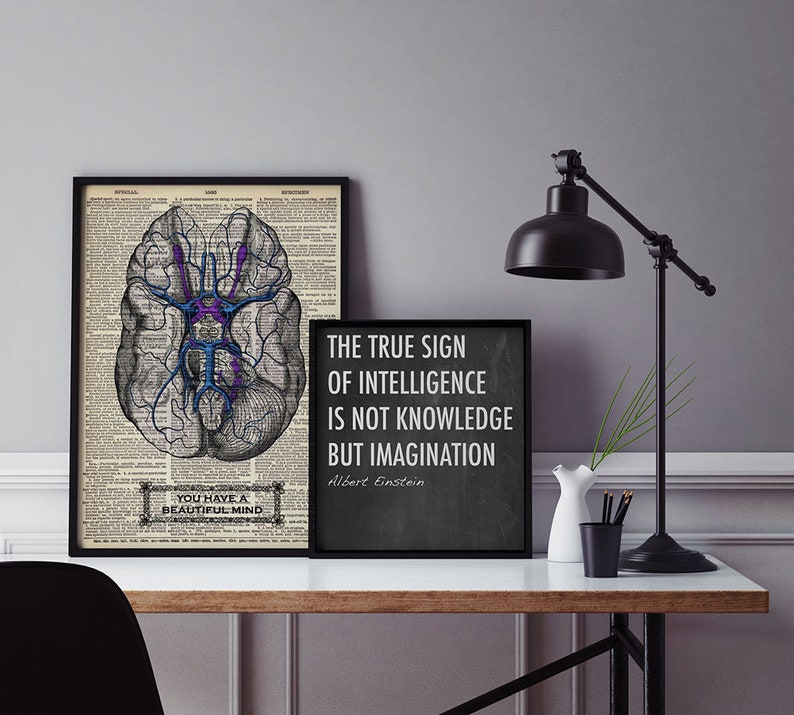 You Have a Beautiful Mind BRAIN Print Anatomy Psychology | Etsy