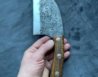 Handmade Serbian Chef Knife, Ironwood Handle, Cleaver
