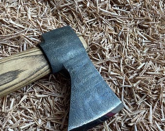Hand Forged Bushcraft Ax: Camping Hatchet, Custom Handmade Tool
