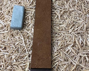 Handmade leather knife sharpening strop - razor sharpening strop with polishing paste for knives, chisels and tools