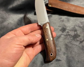 Hand Forged Survival Knife: Ironwood Handle, 95x18 Steel