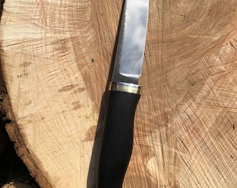 Handmade Bushcraft Knife with Sheath, 95x18 Steel Blade