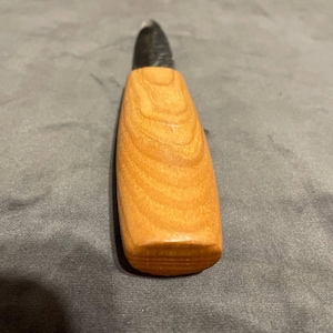 Cuchillo para tallar madera Sloyd forjado a mano: Cuchara de cuenco muy afilada imagen 5