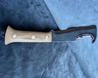 Handmade Machete: 1066 Steel Blade, Ash Wood Handle
