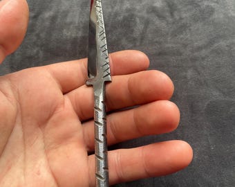 Hand Forged Hunting Knife, 9xc Steel Blade, Handmade