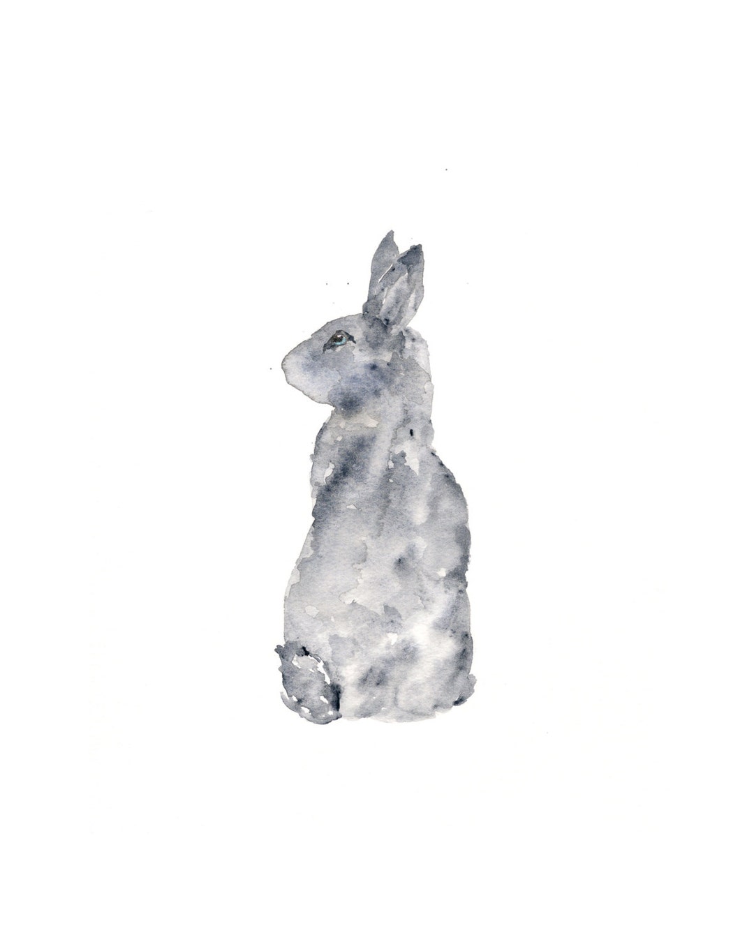 Rabbit Art, Watercolor Painting, Watercolor Rabbit, Rabbit Silhouette ...
