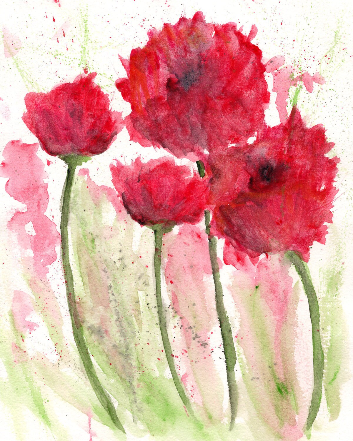Watercolor Flowers, Watercolor Poppies, Flower Painting, Flower Art ...
