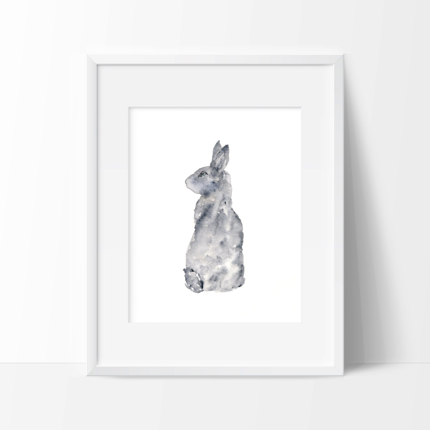 Rabbit Art, Watercolor Painting, Watercolor Rabbit, Rabbit Silhouette ...