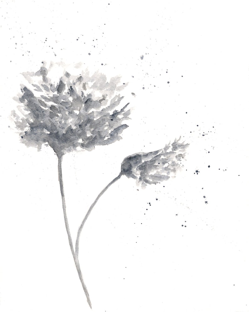 Watercolor Painting, Watercolor Flowers, Flower Print, Abstract Flower