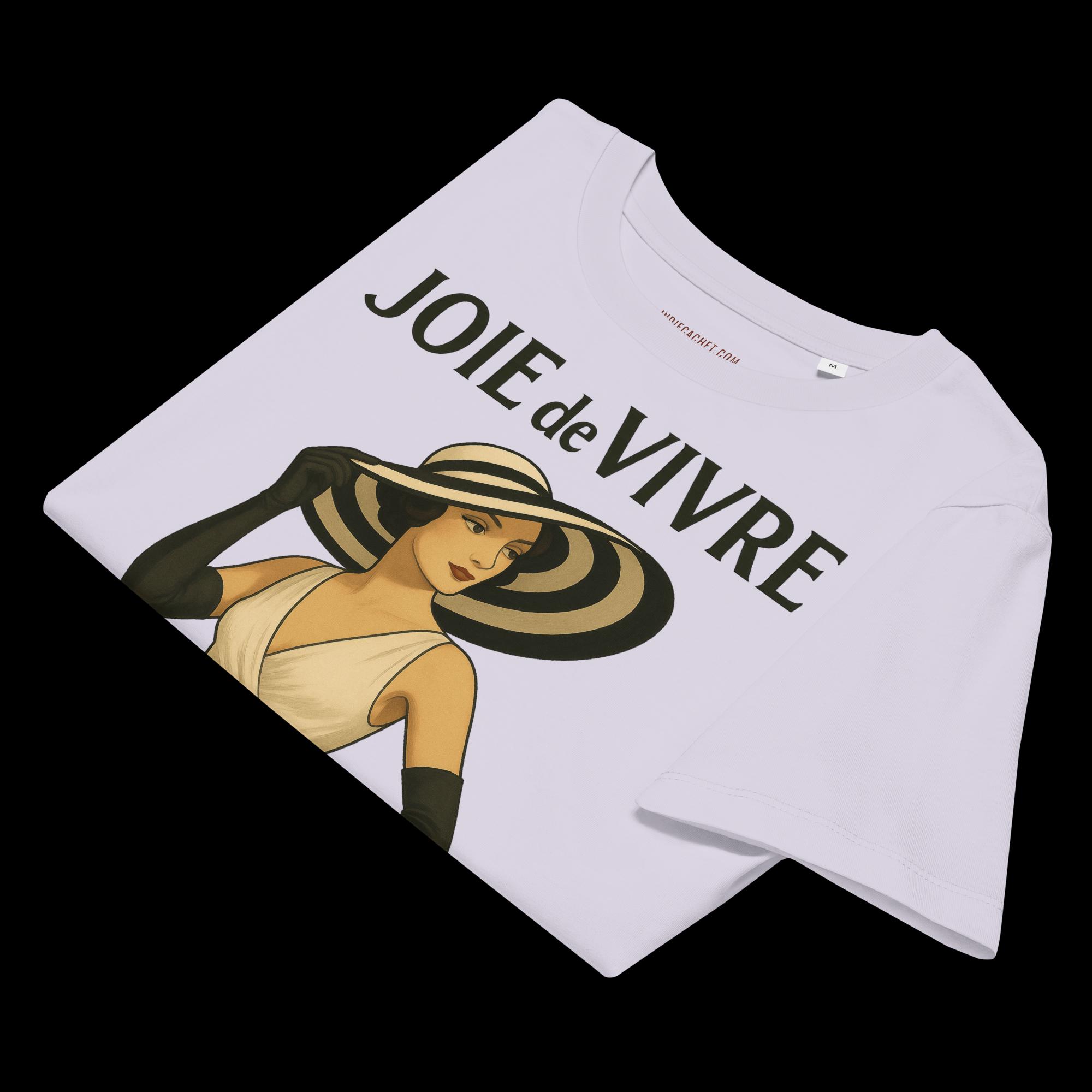 The 'JOIE DE VIVRE' Brunette Women's Graphic T-Shirt Original Design