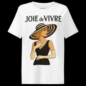 The JOIE DE VIVRE Blonde Women's Graphic T-Shirt Original Design