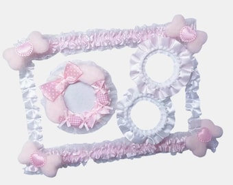 Kawaii Ita Bag Accessories Set colors – Cute Ribbon & Lace Insert Decorations, Fluffy Candy Style Bag Decor, Aesthetic Itabag Accessories,