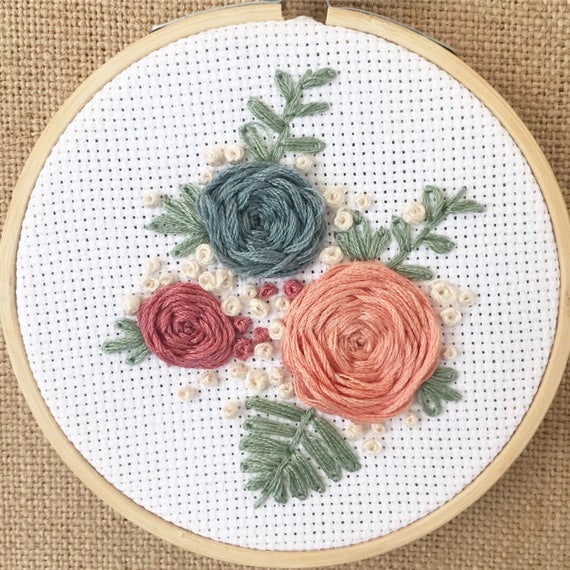 Floral Hand Embroidery | Etsy