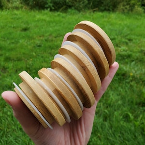 Set of 6 la fermiere lids.