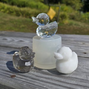 3D large crystal duck silicone mold for resin.