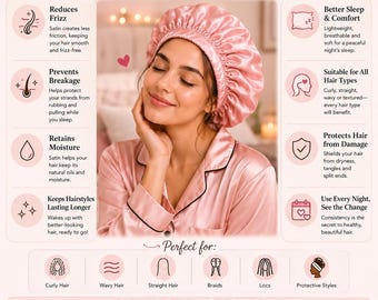 Silk Hair Bonnet pattern  | Easy Sewing Tutorial + Free Scrunchie Pattern
