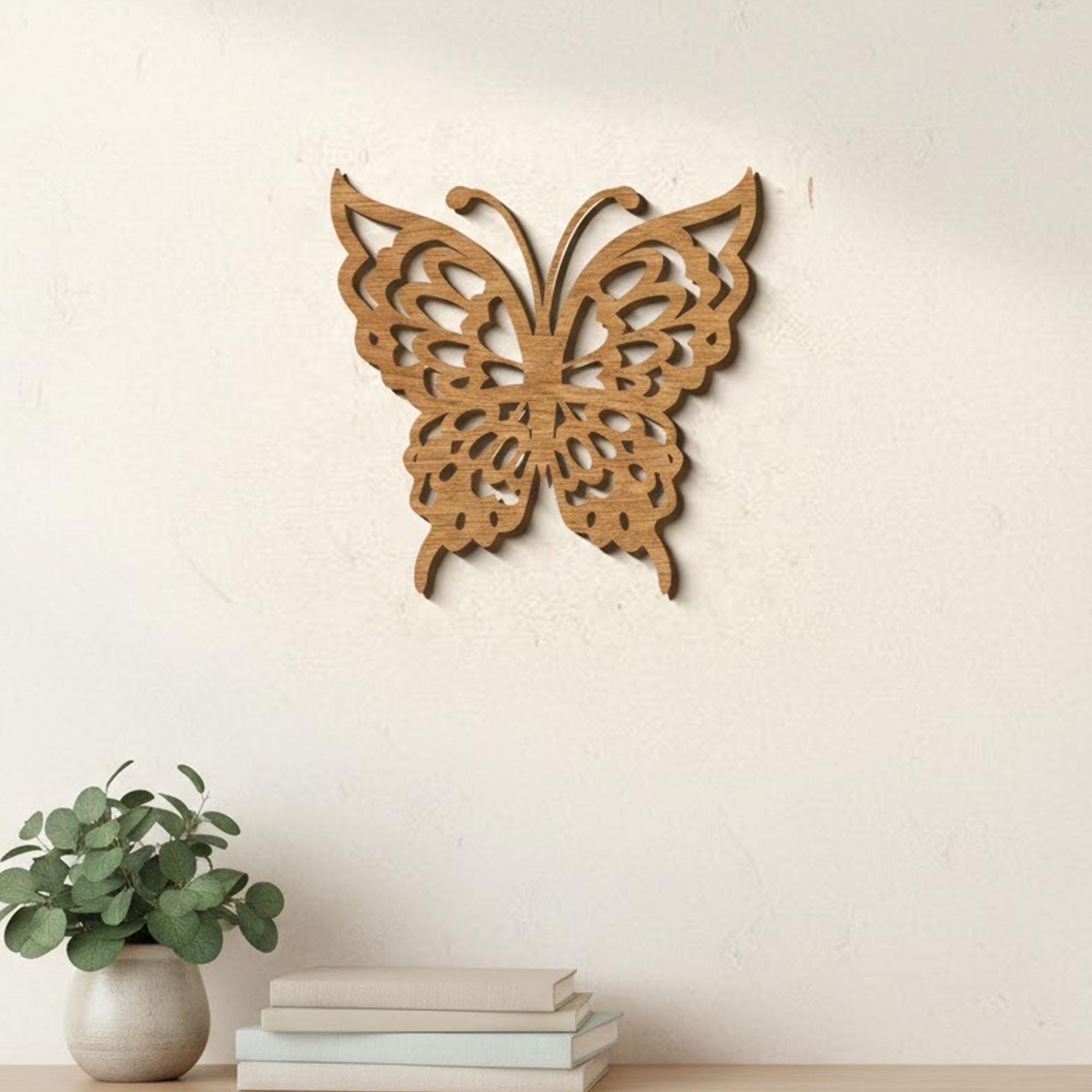 Wooden Butterflies Laser Cut Bundle, Butterfly SVG, Butterfly Wall