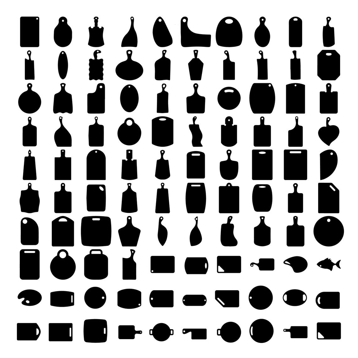 Cutting Board SVG Bundle, Laser Cut Files, Chopping Board Template ...