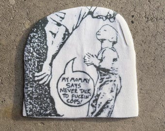Never talk to cops beanie