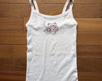 Camiseta sin mangas de Betty Boop con diseño de gato – Ropa glamurosa estilo Y2K