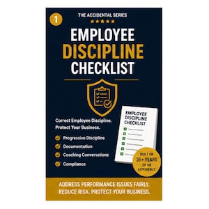 Employee Discipline Checklist, HR Mini, Employee Warning Process, Performance Management Tool for Small Business, Manager HR Checklist