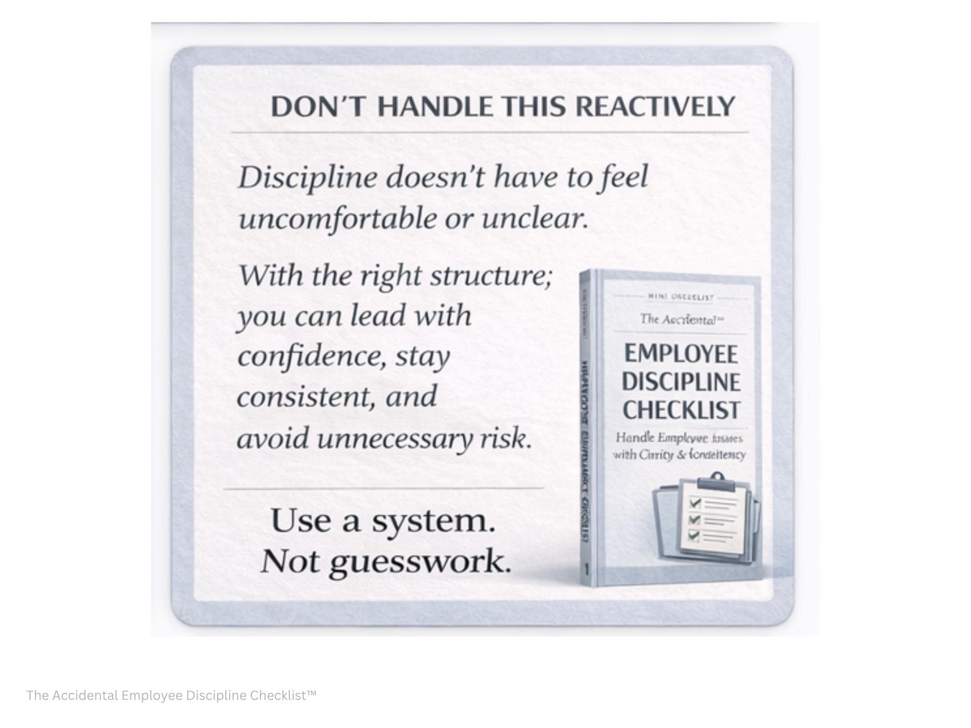 Employee Discipline Checklist, HR Mini, Employee Warning Process ...