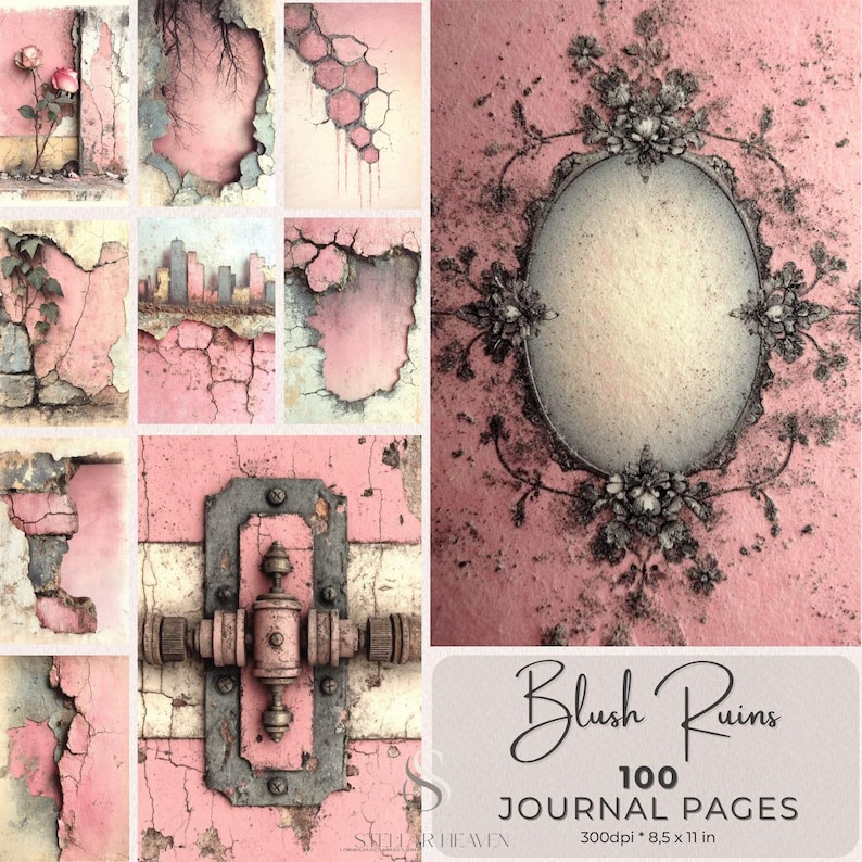 Grunge Junk Journal Pages, Vintage Distressed Printable Paper Pack ...