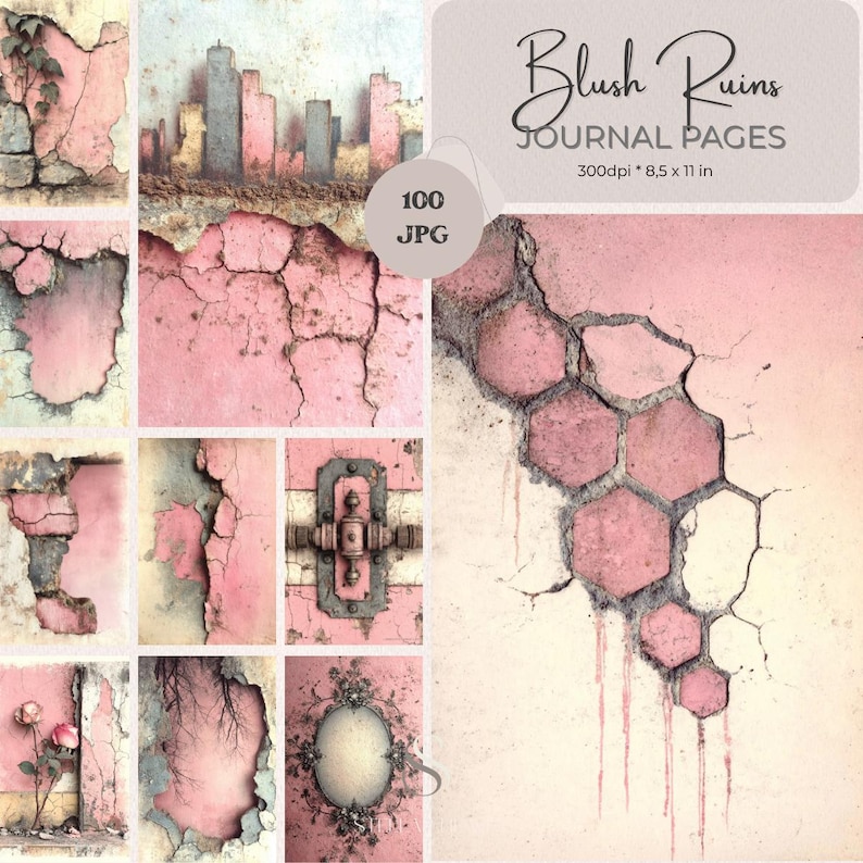Grunge Junk Journal Pages, Vintage Distressed Printable Paper Pack ...