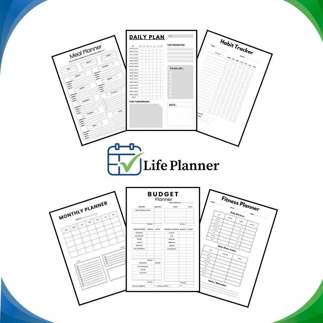 Printable Daily Planner – PDF, Instant Download, Organization Tool - Etsy