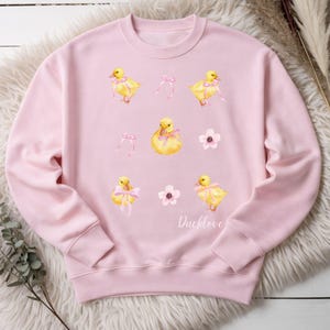 Ducklove Ribbon Sweatshirt, Huhn Shirt, Tier Liebhaber Geburtstag, Farmbesitzer Geschenk, Wasservogel Liebhaber, Tierpfote, Rundhalsausschnitt