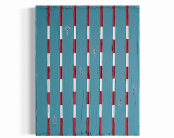 Eight Lanes | Original Swimming Pool Painting | Swimmer Gift | Minimalist Sports Art | Pool Wall Decor