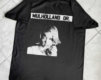 Camiseta Mulholland Drive, película de culto de David Lynch, póster de los años 2000, camiseta de cine negro