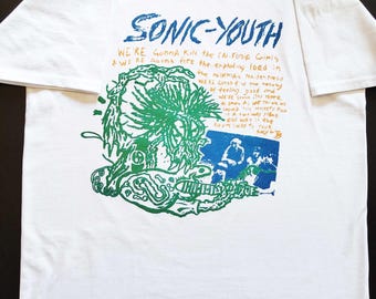 Camiseta de Sonic Youth Expressway to Yr Skull Art Song Evol Cult de la música punk rock de los 80
