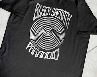 Camiseta Paranoid Álbum de culto Álbum Black Sabbath hard rock heavy metal música Ozzy Osbourne