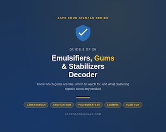 Emulgatoren Gums en stabilisatoren Labeldecoder — Gids voor verborgen voedseladditieven en verdikkingsmiddelen (pdf)