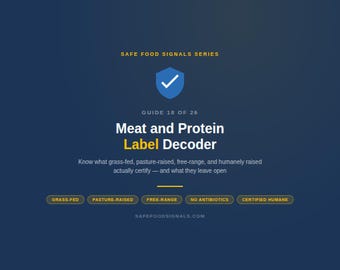 Vlees- en eiwitlabeldecoder: pdf-gids met verborgen ingrediënten en additieven in alledaagse vleesproducten