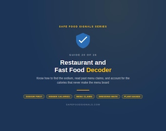 Restaurant- en fastfoodlabeldecoder: pdf-bestand met verborgen ingrediënten en additieven in fastfoodgids