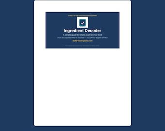 Gids ingrediëntendecoder: checklist voor het lezen van levensmiddelenadditieven en pdf-bestand met verborgen ingrediënten