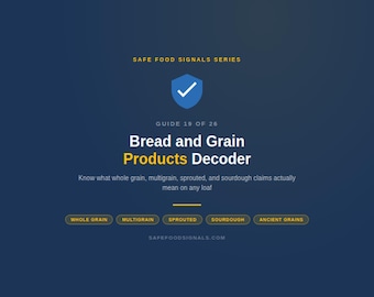 Etiketdecoder voor brood en granen: pdf-gids met volkorenclaims en verborgen ingrediënten in broodproducten