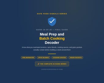 Labeldecoder voor het bereiden van maaltijden en koken in batches: pdf-gids met verborgen ingrediënten in bulkproducten en kant-en-klaarmaaltijden