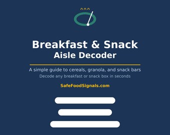 Labeldecoder ontbijt en snack — pdf-bestand met ingrediëntengids voor granenmueslirepen en -snacks voor boodschappen