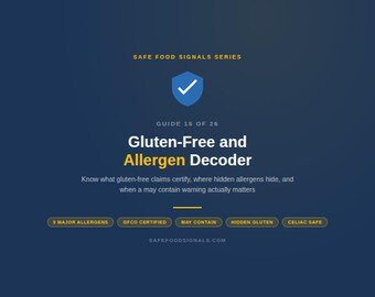 Glutenvrije voedseletiketdecoder: pdf-gids voor allergenen en verborgen ingrediënten voor boodschappen