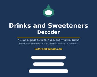 Drinks and Sweeteners Label Decoder — Hidden Sugar and Artificial Sweetener Guide for Grocery Shopping PDF