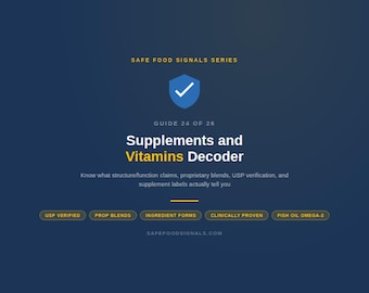Labeldecoder voor supplementen en vitamines: pdf met verborgen vulstoffen en misleidende claims in de gids voor supplementproducten