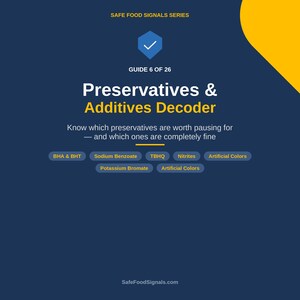 Food Preservatives Guide Printable — Hidden Chemicals and Additives in Packaged Food Cheat Sheet PDF